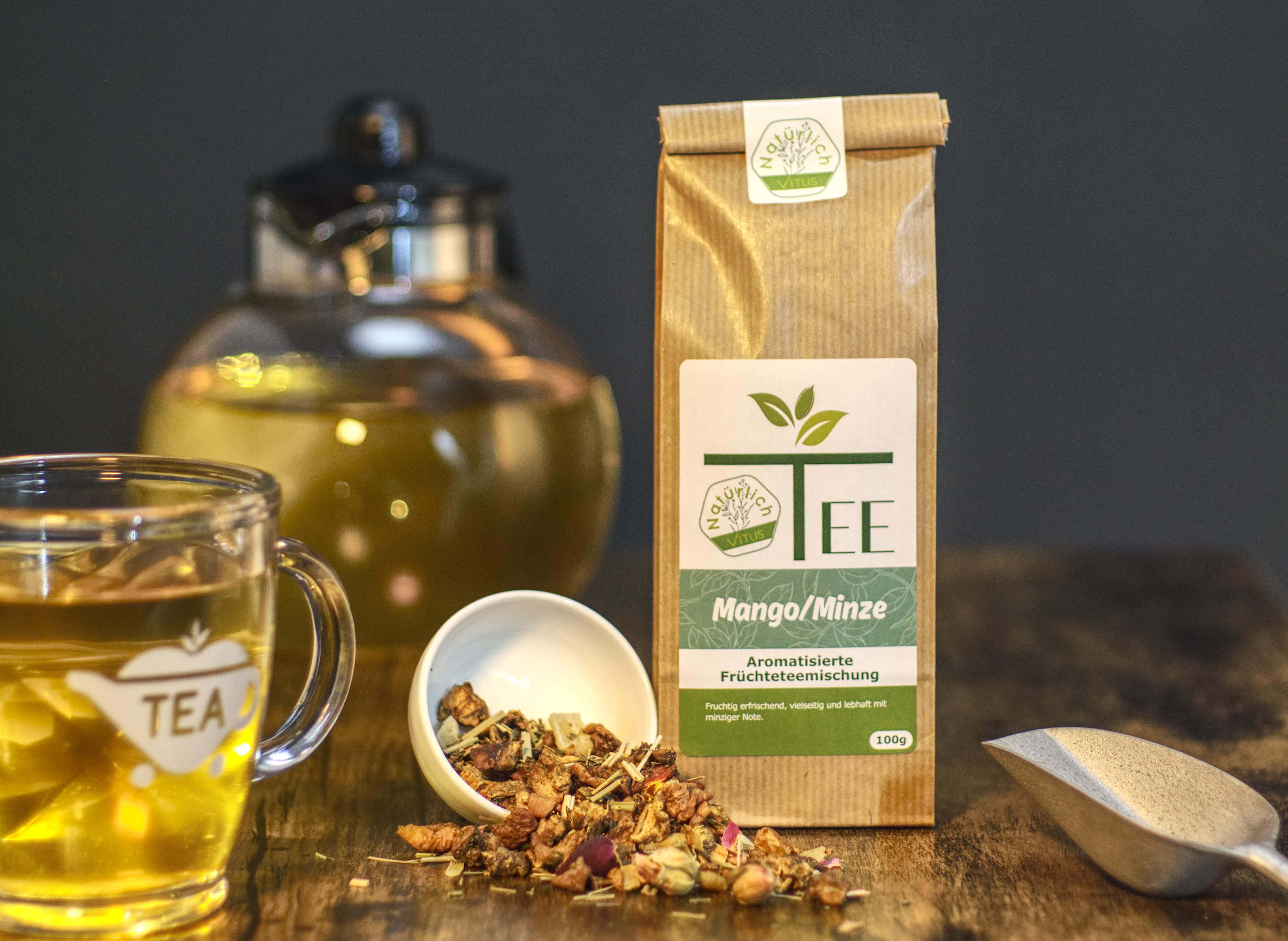 Mango-Minze-Tee (aromatisierte Früchteteemischung)